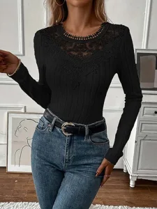 damen-bluse-spitze-patchwork-einfarbig-e-schwarz-8