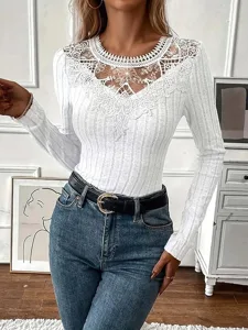 damen-bluse-spitze-patchwork-einfarbig-e-wei-4