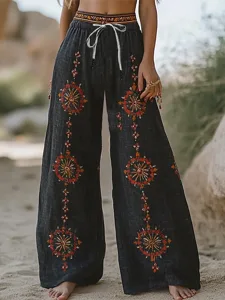 damen-boho-weite-bein-chinos-baggy-hose-schwarz-2