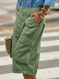 damen-capri-shorts-cargo-shorts-caprihos-grun-13