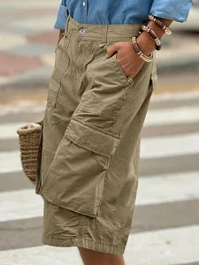 damen-capri-shorts-cargo-shorts-caprihos-khaki-9