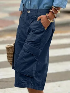 damen-capri-shorts-cargo-shorts-caprihos-marineblau-9