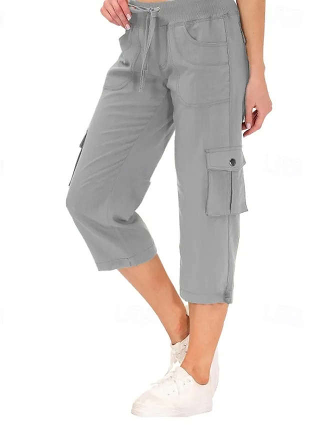 damen-cargo-hosen-caprihose-stoffhosen-s-hellgrau-10