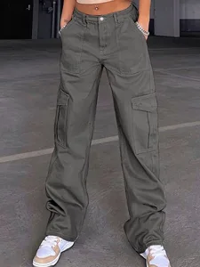 damen-cargo-hosen-mode-streetwear-volle-grau-1