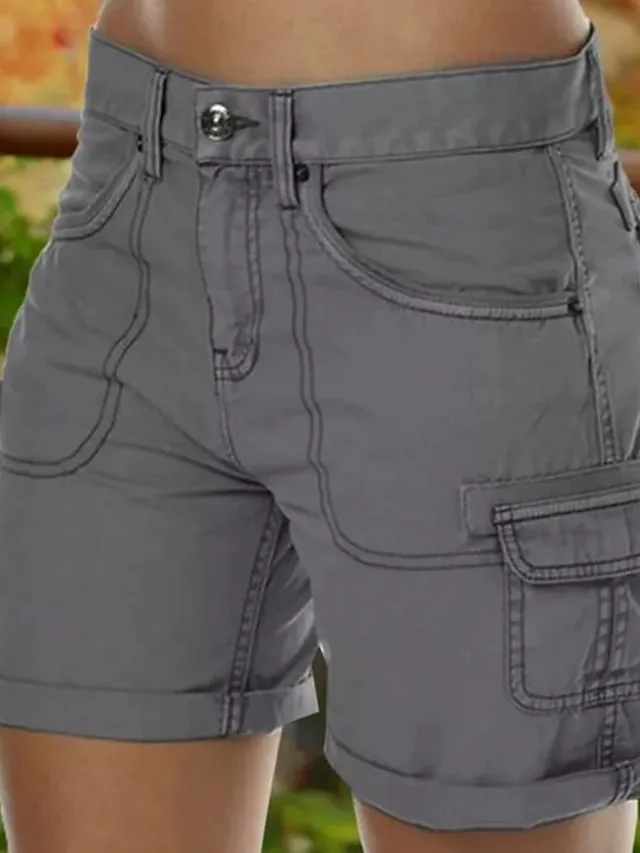 damen-cargo-shorts-chinos-shorts-sommers-grau-5
