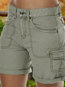 damen-cargo-shorts-chinos-shorts-sommers-grun-3