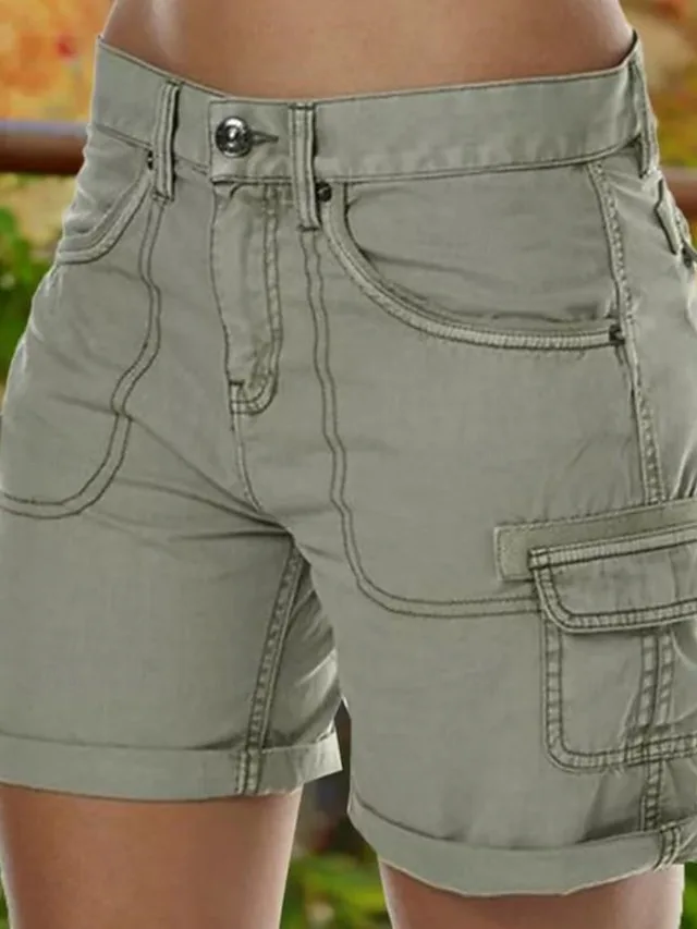 damen-cargo-shorts-chinos-shorts-sommers-grun-3