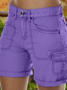 damen-cargo-shorts-chinos-shorts-sommers-purpur-2