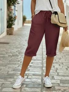 damen-chinos-schnitt-urlaub-streetwear-l-dunkelrot-14