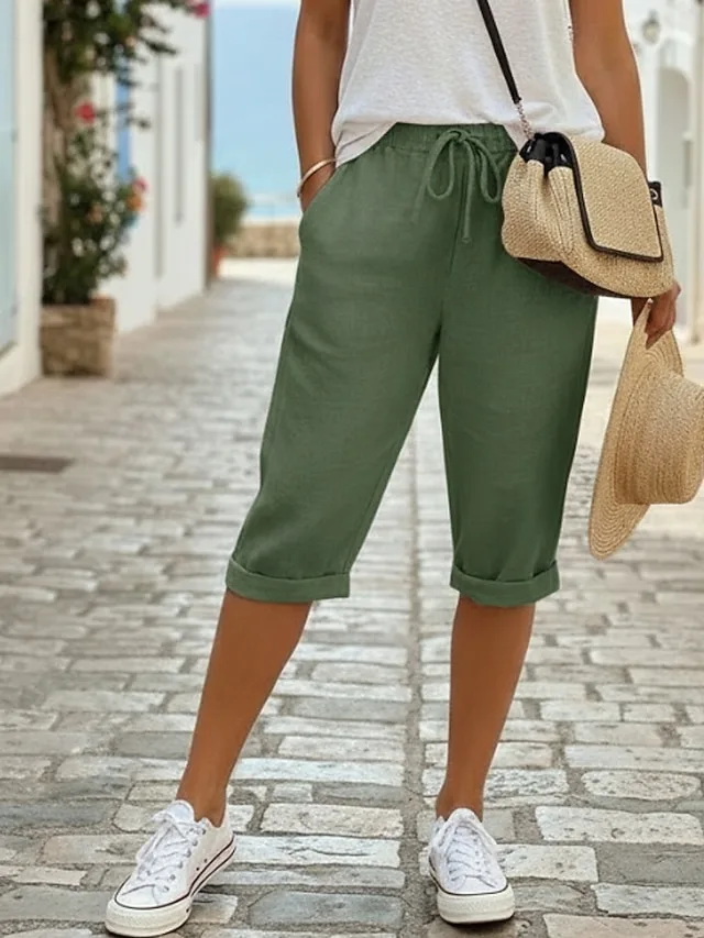 damen-chinos-schnitt-urlaub-streetwear-l-grun-13