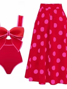 damen-einteiler-badeanzug-monokini-rock-rote-5