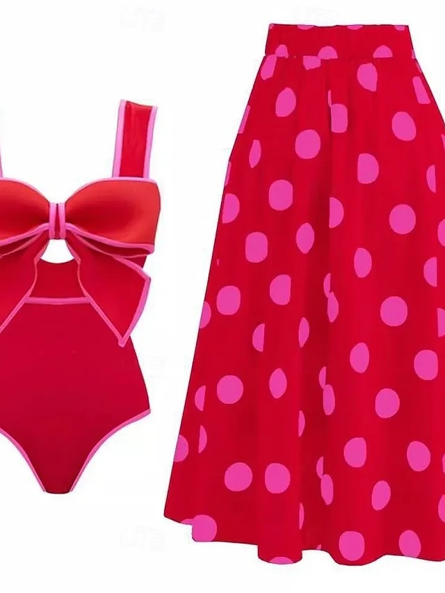 damen-einteiler-badeanzug-monokini-rock-rote-5