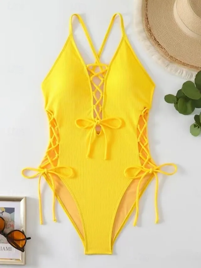 damen-einteiler-badeanzug-sexy-cutout-mo-gelb-9