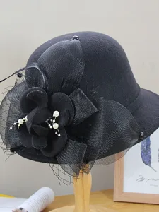 damen-fischerhut-party-hochzeit-besonder-vierblattriges-netz-3