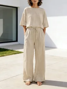 damen-freizeitkleidung-sets-basic-einfar-leicht-braun-6