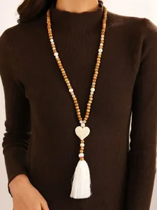 damen-halskette-mode-strae-farbblock-hal-khaki-4