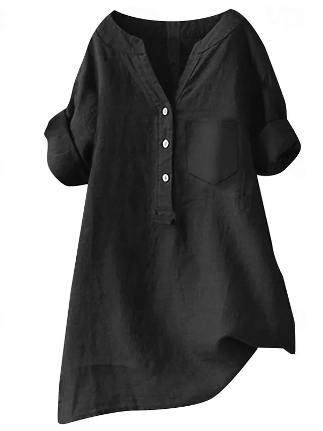 damen-hemd-baumwoll-leinen-hemden-bluse-schwarz-6