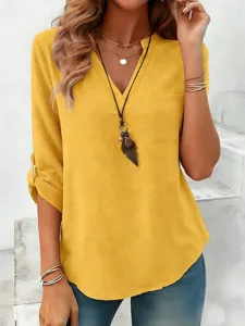 damen-hemd-baumwoll-leinen-hemden-freize-gelb-1