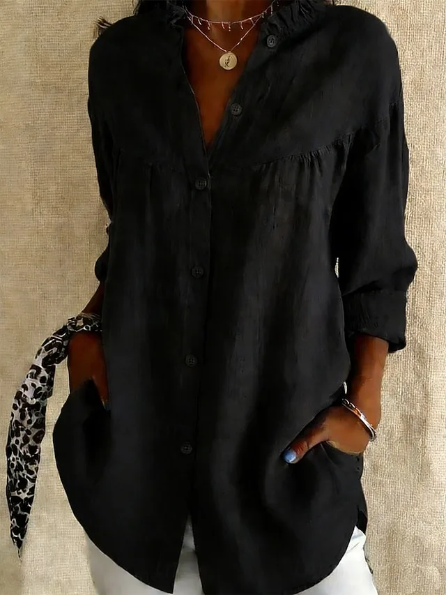 damen-hemd-baumwoll-leinen-hemden-freize-schwarz-3