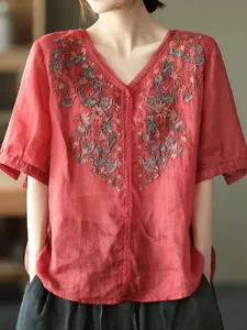 damen-hemd-baumwoll-leinen-hemden-knopfl-rote-1