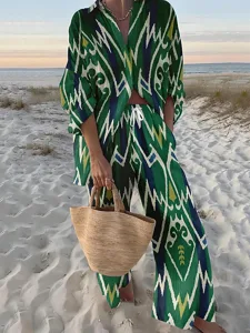 damen-hemd-baumwoll-leinen-sets-zweiteil-grun-7