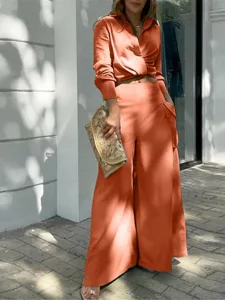 damen-hemd-baumwoll-leinen-sets-zweiteil-orange-6