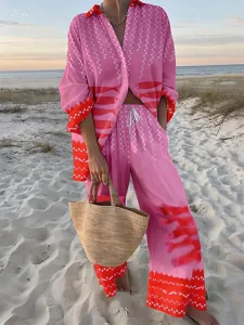 damen-hemd-baumwoll-leinen-sets-zweiteil-rosa-4