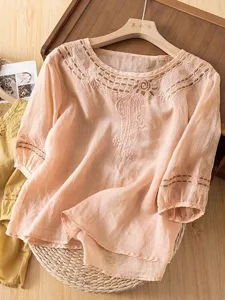 damen-hemd-baumwoll-mischung-bluse-spitz-rosa-1