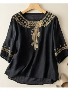 damen-hemd-baumwoll-mischung-bluse-spitz-schwarz-10