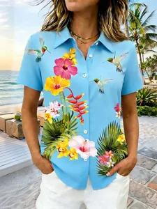 damen-hemd-blumen-grafik-vogel-vintage-t-blau-2