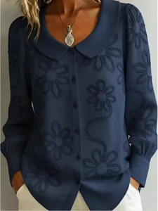 damen-hemd-blumen-stilvoll-langarm-peter-marineblau-5