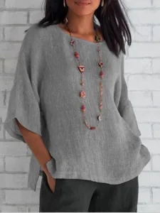 damen-hemd-bluse-100-baumwolle-einfarbig-default-7