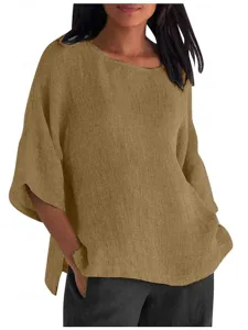 damen-hemd-bluse-100-baumwolle-einfarbig-kamel-8