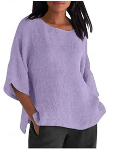 damen-hemd-bluse-100-baumwolle-einfarbig-lavendel-14