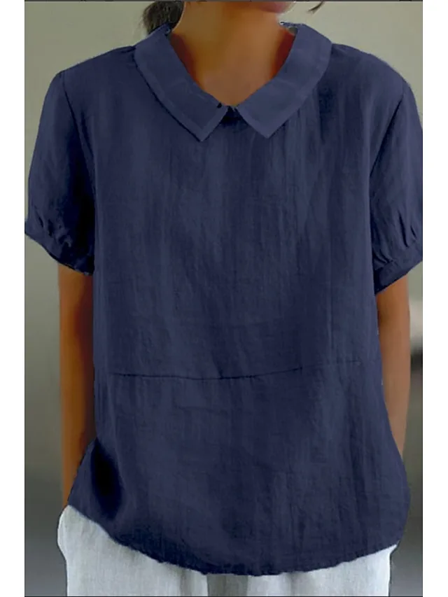 damen-hemd-bluse-100-baumwolle-gerafft-e-marineblau-4