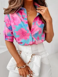 damen-hemd-bluse-casual-blumenmuster-kno-rosa-7