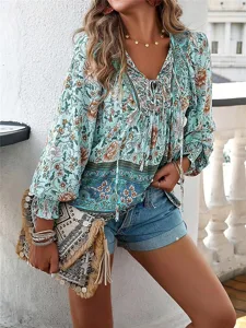 damen-hemd-bluse-casual-boho-blumenmuste-blau-7
