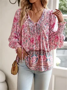 damen-hemd-bluse-casual-boho-blumenmuste-rosa-1