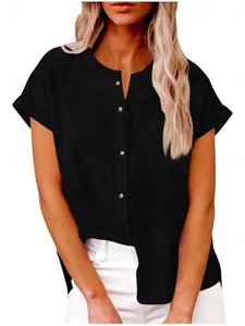 damen-hemd-bluse-knopfe-einfach-lassig-k-schwarz-2