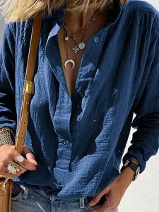 damen-hemd-bluse-knopfe-einfach-vintage-blau-2