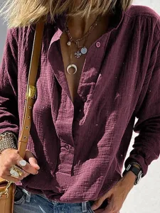damen-hemd-bluse-knopfe-einfach-vintage-fuchsie-5
