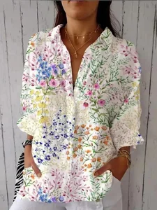 damen-hemd-bluse-patchwork-knopfe-blumen-grun-1