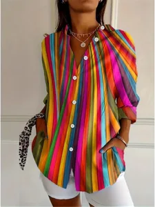 damen-hemd-bluse-patchwork-knopfe-druck-orange-5