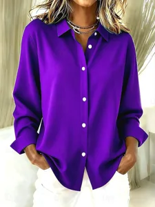 damen-hemd-bluse-patchwork-knopfe-druck-purpur-6