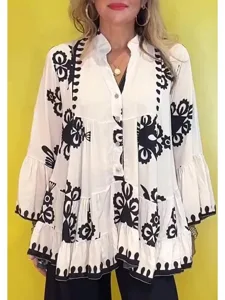 damen-hemd-bluse-rusche-knopfe-druck-gra-wei-1