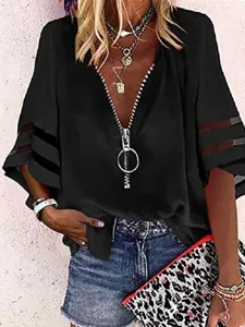 damen-hemd-bluse-schwarz-wei-gelb-glatt-schwarz-2