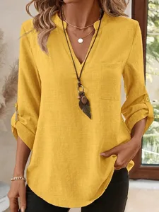 damen-hemd-bluse-tasche-einfarbig-lassig-default-2