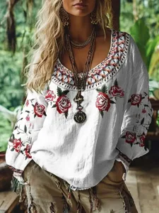 damen-hemd-boho-hemd-bluse-druck-blumen-wei-1