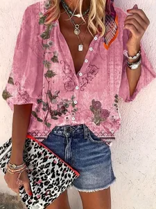 damen-hemd-druck-ombre-blumen-grafik-boh-rosa-11