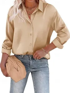 damen-hemd-elegant-satin-top-bluse-geraf-khaki-10